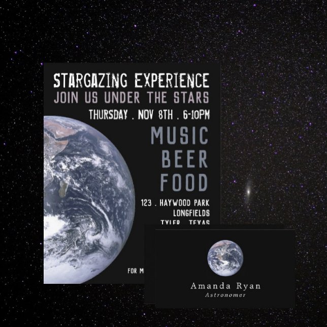 Flyer Aviso de eventos Planet Earth, Planetario (Subido por el creador)