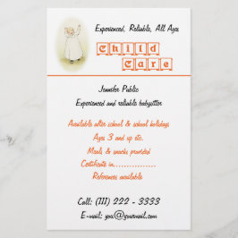 Flyer Aviso de negocios para niños lactantes