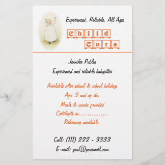 Flyer Aviso de negocios para niños lactantes