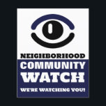 Flyer Aviso de vigilancia y vigilancia de vecindario<br><div class="desc">Viendo Ojos,  Volante de advertencia de vigilancia comunitaria de barrio cerca de la tienda de tarjetas de visita.</div>