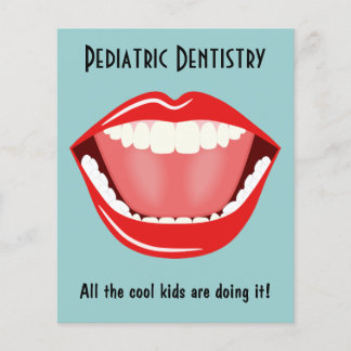 Flyer Azul dental de la boca de la pequeña odontología