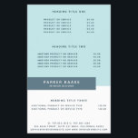 Flyer Azul geométrico simple y moderno de Pastel<br><div class="desc">Diseño geométrico moderno sencillo en tonos azul pastel y azul de medianoche. Puedes visitar mi tienda por productos más hermosos.</div>