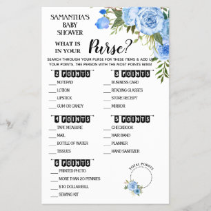 Flyer Azul Lo que está en tu tarjeta bilingüe de ducha P