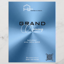 Flyer azul minimalista moderno