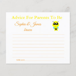 Flyer Baby Bee | Tarjeta Baby Shower Consejos para mamá 