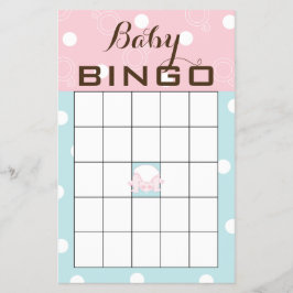 Flyer Baby Shower BINGO "BEBÉ PINK AZUL"