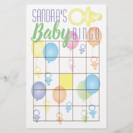 Flyer Baby Shower BINGO ÐBunny