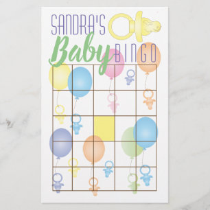 Flyer Baby Shower BINGO ÐBunny