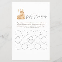 Flyer Baby Shower Bingo Game 
