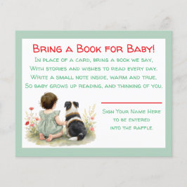 Flyer Baby Shower Bring a Book for Baby Raffle