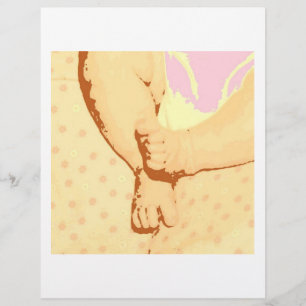 Flyer Baby Shower de pies de bebé