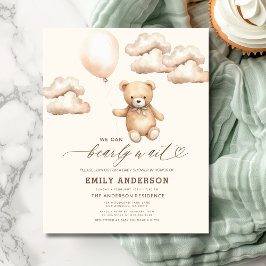 Flyer Baby Shower neutral de Beige beige