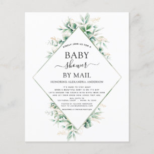 Flyer Baby Shower presupuestado por correo Eucalyptus Ge