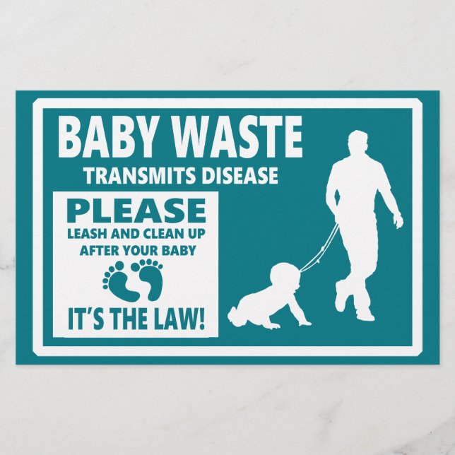 Flyer BABY WASTE - Aviso de cortesía (Frente)