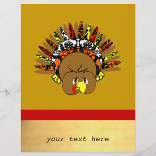 Flyer babyturkeycolorsdamaskcirculos