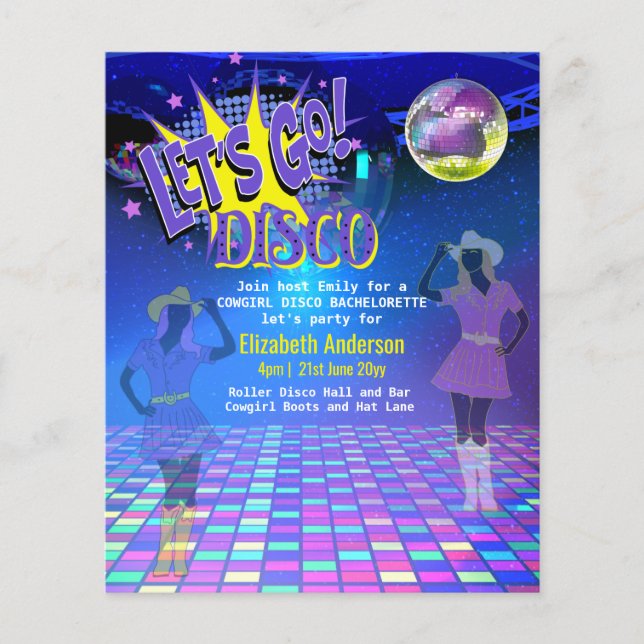 Flyer Bachelette Disco Bachelorette, la última riada de  (Frente)