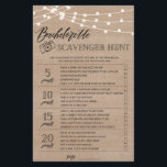 Flyer Bachelorette Scavenger Hunt juego de ducha de novi<br><div class="desc">Disfruta de tu ducha de novia con estos juegos sencillos y lindos. Consulte nuestra colección para ver más juegos de ducha de novias en el mismo estilo. Tenga en cuenta que estos juegos no son editables.</div>