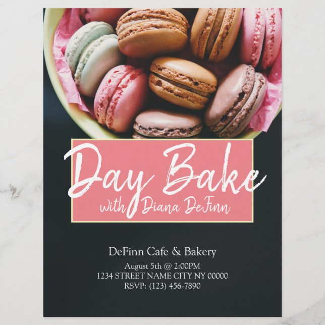 Flyer Bakery Bake Event Cafe Chef (Frente)