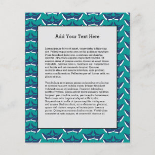 Flyer Ballenas blancas azules Mar Océano verde marino