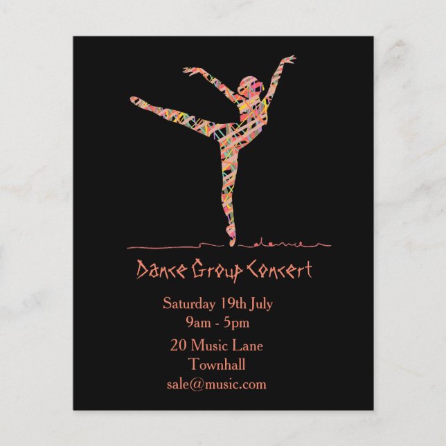 Flyer ballet o danza moderna (Frente)