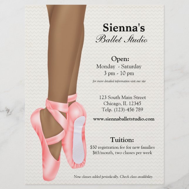 Flyer Ballet Studio (Frente)