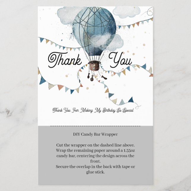 Flyer Balón acuático de aire caliente // Envoltura de ba (Frente)