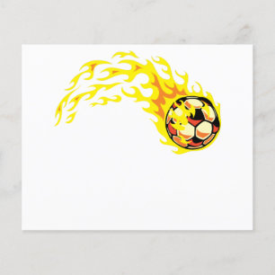 Flyer Balón de Fútbol en Llamas