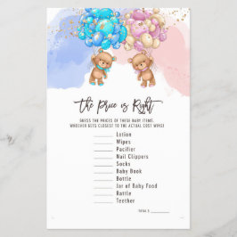 Flyer Balones de oso precio correcto, juego de revelació