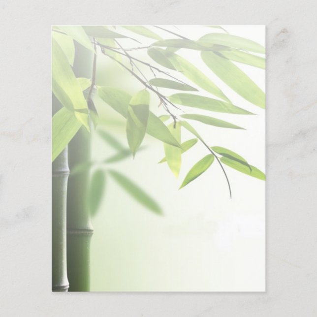 Flyer Bambúes Verdes/Salón de Masajes de Spa y Cuidado d (Frente)