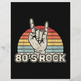 Flyer Banda de Rock Retro Vintage de los 80