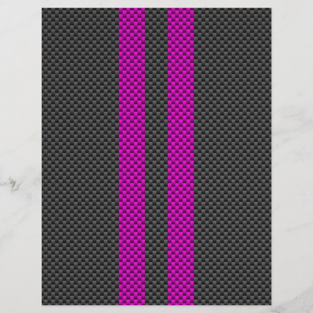 Flyer Bandas de Carreras rosa fucsia al estilo de fibra  (Frente)