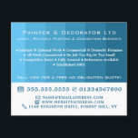 Flyer Bandas de tonos azules, pintura y decoración<br><div class="desc">Volante publicitario de tonos azules,  pintador y decorador junto a la tienda de tarjetas de visita.</div>