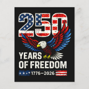 Flyer bandera americana 250 aniversario EE. UU.