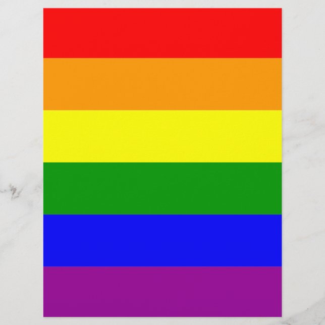 Flyer Bandera arcoiris del orgullo gay (Frente)