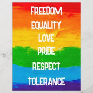 Flyer Bandera arcoiris lesbianas gay LGBT