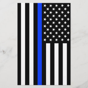 Flyer Bandera de la policía de la delgada línea azul