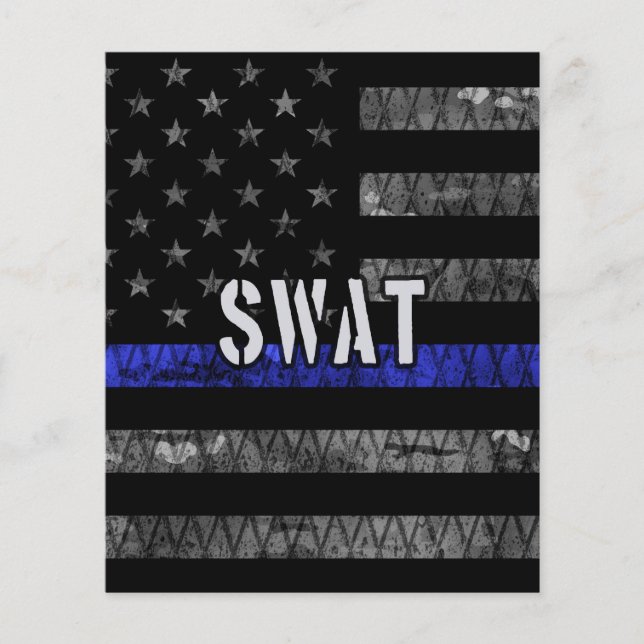 Flyer Bandera de la policía de SWAT con problemas (Frente)