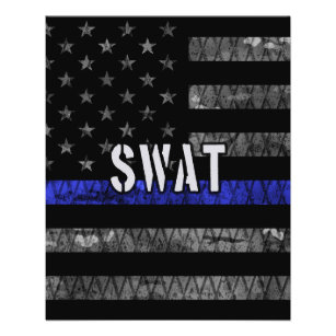 Flyer Bandera de la policía de SWAT con problemas