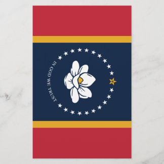 Flyer Bandera de Misisipi - Nueva Bandera de Magnolia
