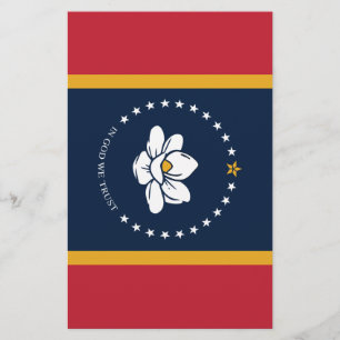 Flyer Bandera de Mississippi - Nueva bandera de Magnolia