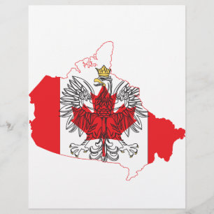 Flyer Bandera de Polonia Canadá Mapa