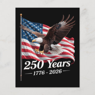 Flyer Bandera del águila de 250 años de EE. UU. 1776-202