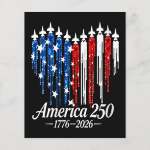 Flyer Bandera del Corazón de los 250 Años de América