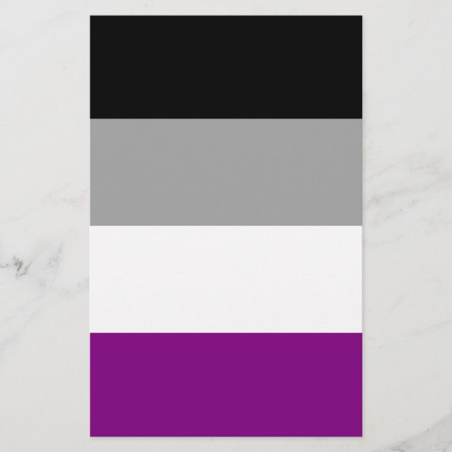 Flyer Bandera del Orgullo Asexual (Frente)