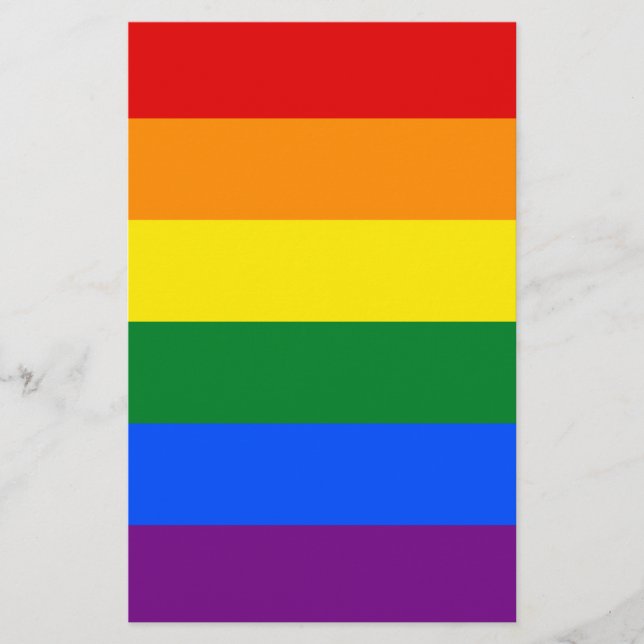 Flyer Bandera del Orgullo Gay Arcoiris LGBT (Frente)