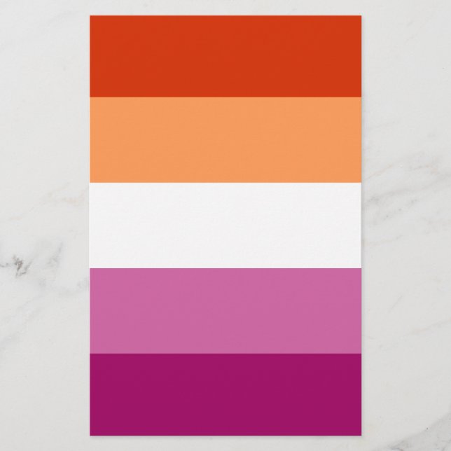 Flyer Bandera del Orgullo Lesbiano LGBTQ (Frente)