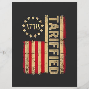 Flyer Bandera estadounidense Tarrifs Americanos 1776