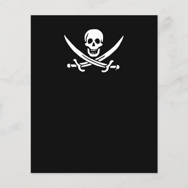 Flyer Bandera pirata de Jolly roger (Frente)