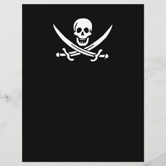 Flyer Bandera pirata de Jolly roger (Frente)