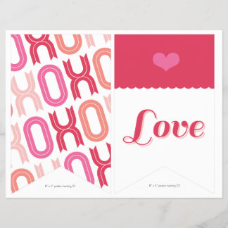 Flyer Banner de decoración de Fiesta XOXO Valentine Set 